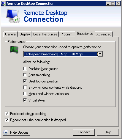DRP Experience Tab